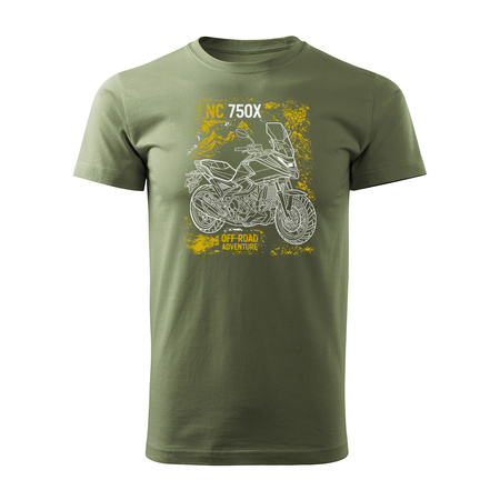Honda NC 750 X NC750X Herren khaki REGULAR Motorrad-T-Shirt