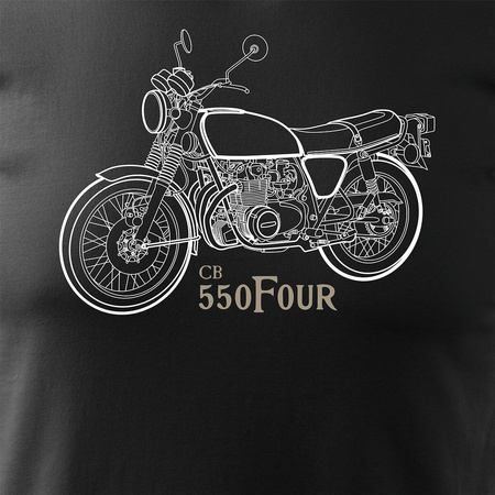 Honda 550 four legend Herren schwarz REGULAR Motorrad-T-Shirt