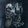 Honda SH125i SH 125 i Herren marineblau Motorrad Motorrad-T-Shirt