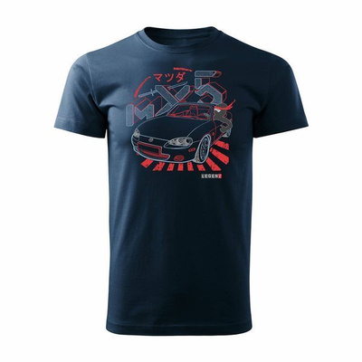 MAZDA MX-5 MX 5 Herren marineblau REGULAR Auto-T-Shirt