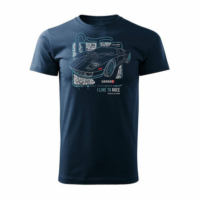 Auto-T-Shirt mit Ford GT Auto Herren navy blau REGULAR