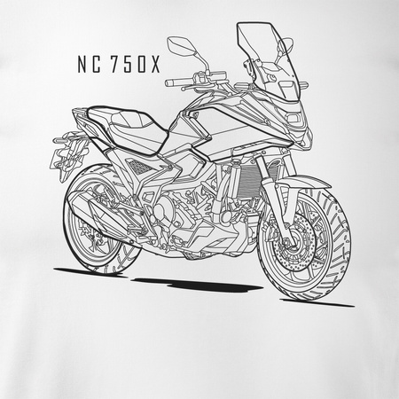 Honda NC 750 X NC750X Herren-Motorrad-T-Shirt weiß REGULAR