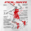 Polnisches Volleyball-T-Shirt für Volleyball-Fans Volleyball Herren weiß REGULAR