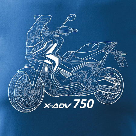 Honda X-ADV XADV 750 Herren-Motorrad-T-Shirt blau REGULAR