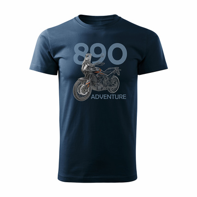 KTM 890 Adventure Herren marineblau REGULAR Motorrad-T-Shirt