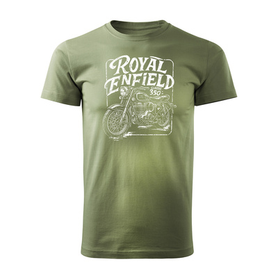 Royal Enfield Classic 350 Legend Herren Khaki Motorrad Motorrad-T-Shirt