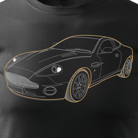 Herren Aston Martin Vanquish DB9 Auto-T-Shirt schwarz REGULAR