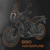 KTM 890 Adventure Herren schwarz REGULAR Motorrad-T-Shirt