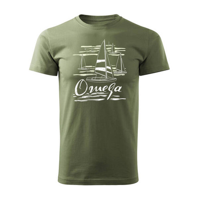 Segel-T-Shirt für Segler mit Segelyacht Yacht Omega Herren khaki REGULAR