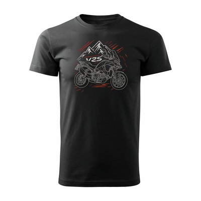 Ducati Multistrada V2S Herren Schwarz REGULAR Motorrad-T-Shirt