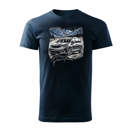 Chrysler Pacifica Herren marineblau Auto-T-Shirt REGULAR