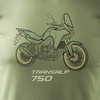 Honda Transalp 750 Herren Khaki Motorrad Motorrad-T-Shirt