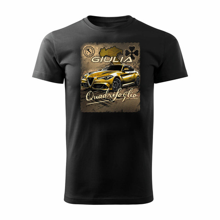 Alfa Romeo Giulia Quadrifoglio Herren Auto T-Shirt schwarz REGULAR