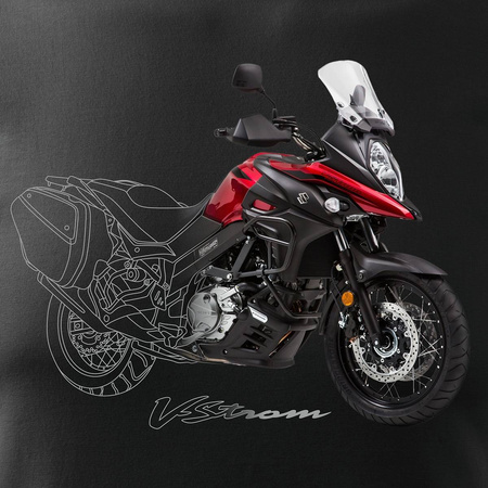 Verkauf - Suzuki V-strom Vstrom DL 650 XT Herren Motorrad T-Shirt schwarz REGULAR