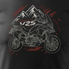 Ducati Multistrada V2S Herren Schwarz REGULAR Motorrad-T-Shirt