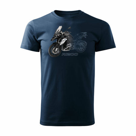 Herren BMW GS 1200 Motorrad Motorrad-T-Shirt navy blau REGULAR