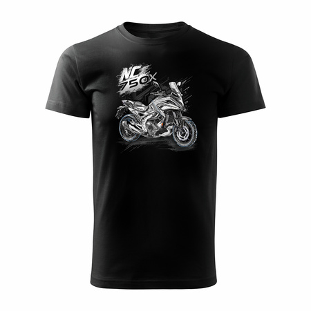 Set aus Kapuzenpullover und T-Shirt mit Honda NC 750 X Motorrad, Herren, schwarz