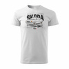 T-shirt mit Auto Skoda 120 125 130 PRL Legenden Herren weiß REGULAR