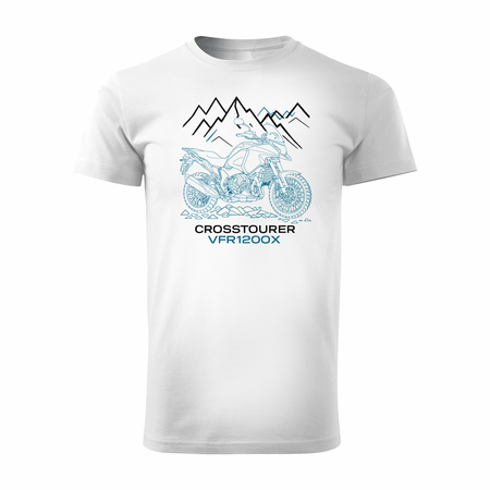 Honda VFR1200X VFR 1200 X Crosstourer Stroke Herren weiss Motorrad-T-Shirt REGULAR