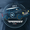 Sale - Marineblaues Trabant-Auto-T-Shirt für Herren REGULAR