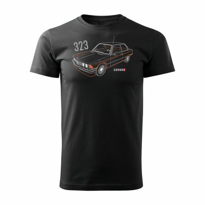 BMW 323 Haifisch Auto T-Shirt Herren schwarz REGULAR