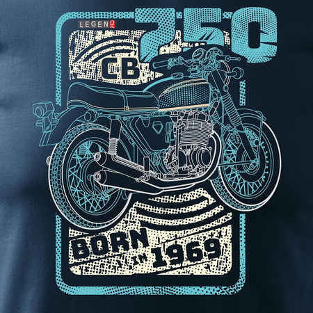 Honda CB 750 Herren marineblau REGULAR Motorrad-T-Shirt