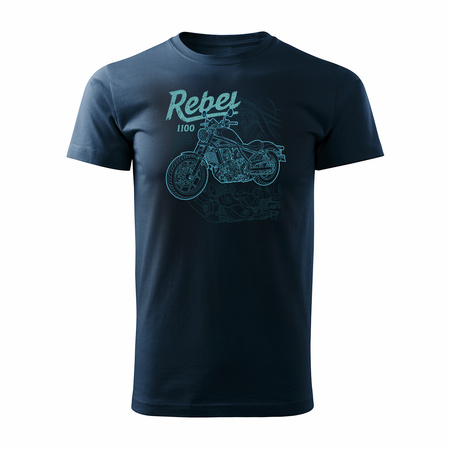 Honda Rebel 1100 Herren marineblau Motorrad Motorrad-T-Shirt