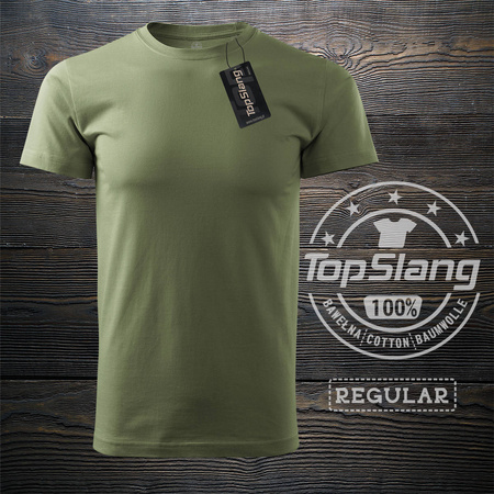 Topslang army grün khaki Herren T-Shirt aus Baumwolle grün REGULAR