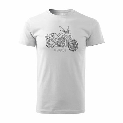 Yamaha V MAX VMAX Herren-Motorrad-T-Shirt weiß REGULAR