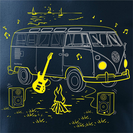 VW T1 Herren marineblau SLIM Auto-T-Shirt