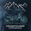 Honda VFR1200X VFR 1200 X Crosstourer Stroke Herren marineblau Motorrad-T-Shirt REGULAR