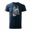 Französische Bulldogge Hund T-Shirt Herren navy blau REGULAR