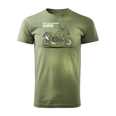 Ducati Multistrada V2S Herren Khaki REGULAR Motorrad-T-Shirt
