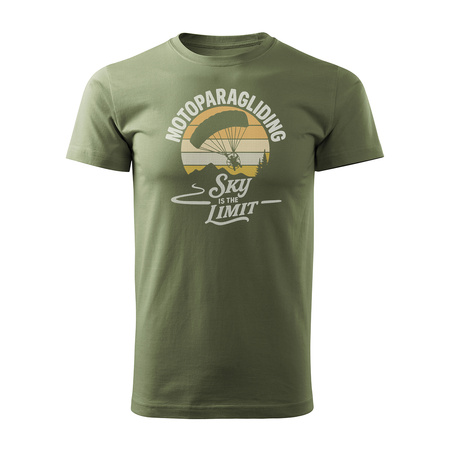 Herren moto paraglider t-shirt Khaki REGULAR