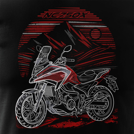 Ausverkauf - Honda NC 750 X NC750X Herren-Motorrad-T-Shirt schwarz REGULAR