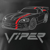 Dodge Viper Herren Auto-T-Shirt schwarz REGULAR