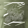 Kawasaki Versys 650 KLE 650 Herren khaki motorrad motorrad t-shirt