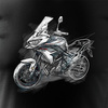 Kawasaki Versys 650 KLE 650 Herren-Motorrad-T-Shirt schwarz