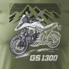 Ausverkauf - BMW GS R 1300 ADVENTURE Motorrad Sammler-Motorrad T-Shirt für Männer khaki REGULAR