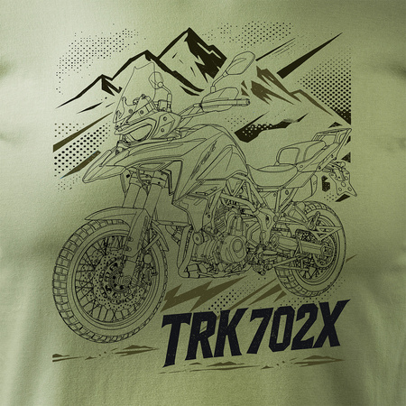 Benelli TRK 702 X TRK702 TRK702X Stroke Herren khaki Motorrad-T-Shirt REGULAR