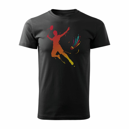 Herren Badminton Shirt schwarz REGULAR