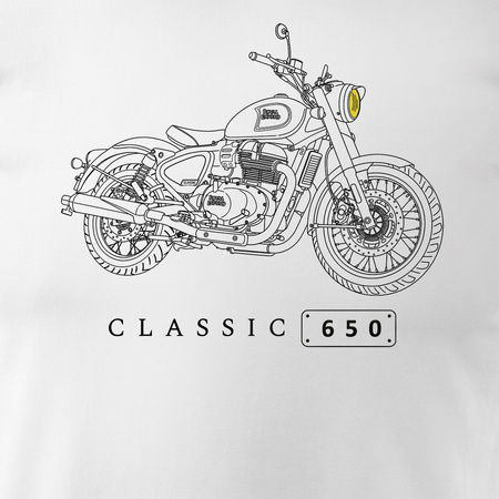 Royal Enfield Classic 650 Legend Herren Weiss Motorrad Motorrad-T-Shirt