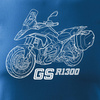 Ausverkauf - Motorrad-T-Shirt mit Motorrad BMW GS R 1300 ADVENTURE Sammler-Motorrad Herren blau REGULAR