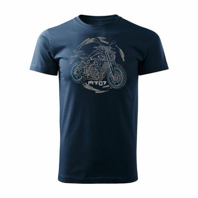 Verkauf - Yamaha MT-07 Herren navy blau REGULAR Motorrad Motorrad T-Shirt