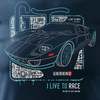 Auto-T-Shirt mit Ford GT Auto Herren navy blau SLIM