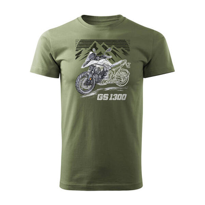 Ausverkauf - BMW GS R 1300 ADVENTURE Motorrad Sammler-Motorrad T-Shirt für Männer khaki REGULAR