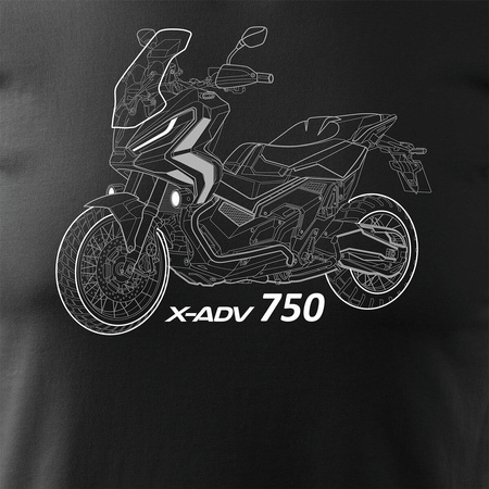 Ausverkauf - Honda X-ADV XADV 750 Herren-Motorrad-T-Shirt schwarz REGULAR