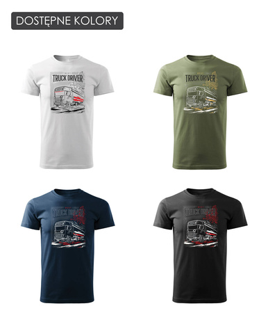 T-Shirt mit Scania Silo-LKW Geschenk für LKW-Fahrer TIR Herren navy blau REGULAR