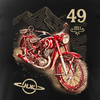 Motorrad Motorrad-T-Shirt Iż 49 Legenden Herren schwarz REGULAR