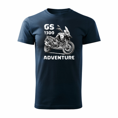 Motorrad-T-Shirt mit Motorrad BMW GS R 1300 ADVENTURE Herren navy blau REGULAR